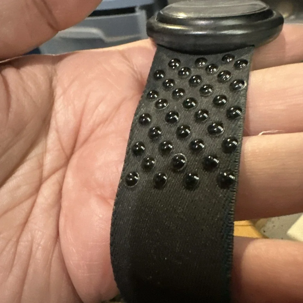 Working Vintage POP Swatch Watch 1989 Studded‎ Fabric Strap Black 39mm Rare Runs